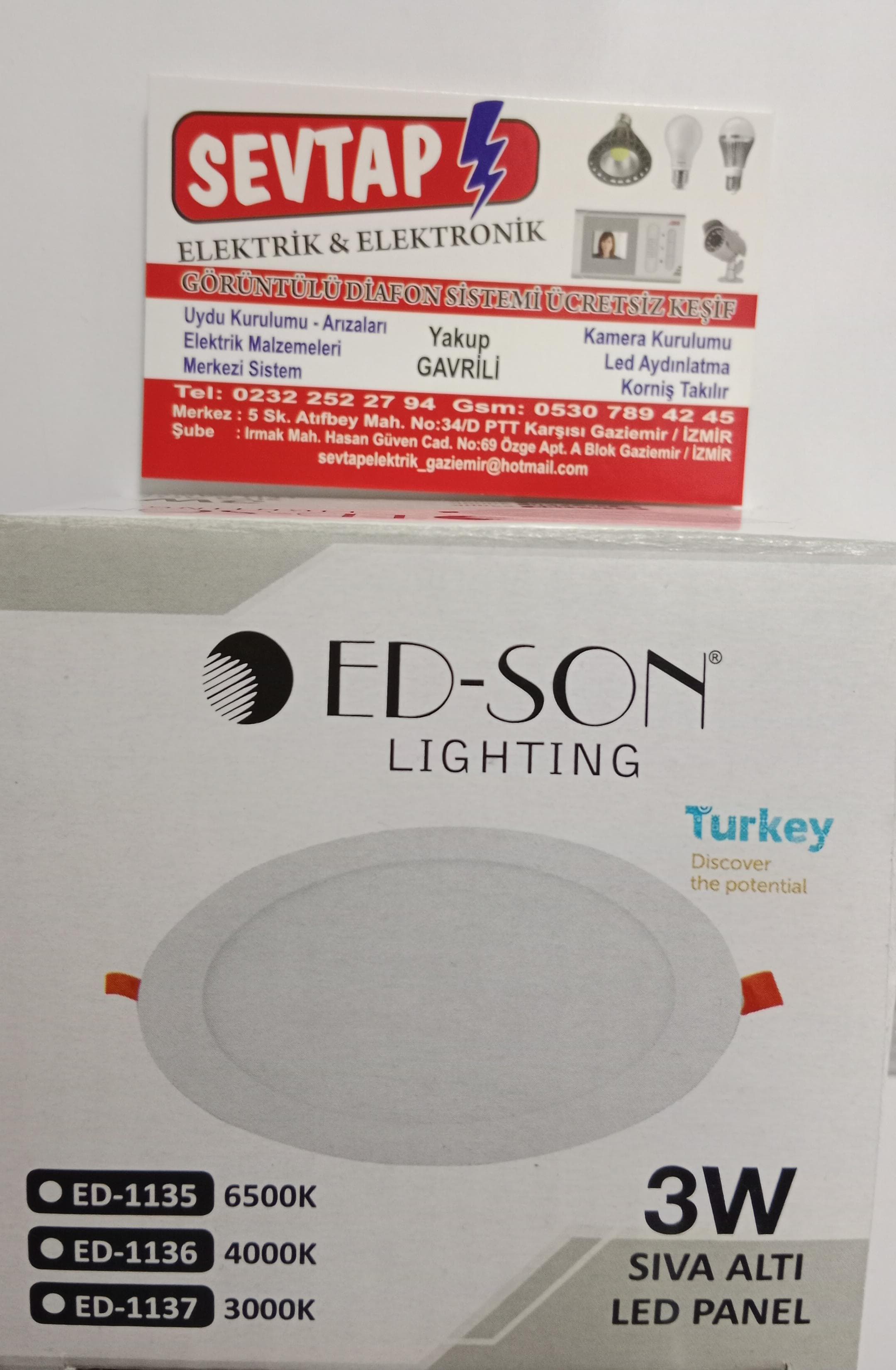 Edson Sıva Altı Led Spot Beyaz Gövde 3W