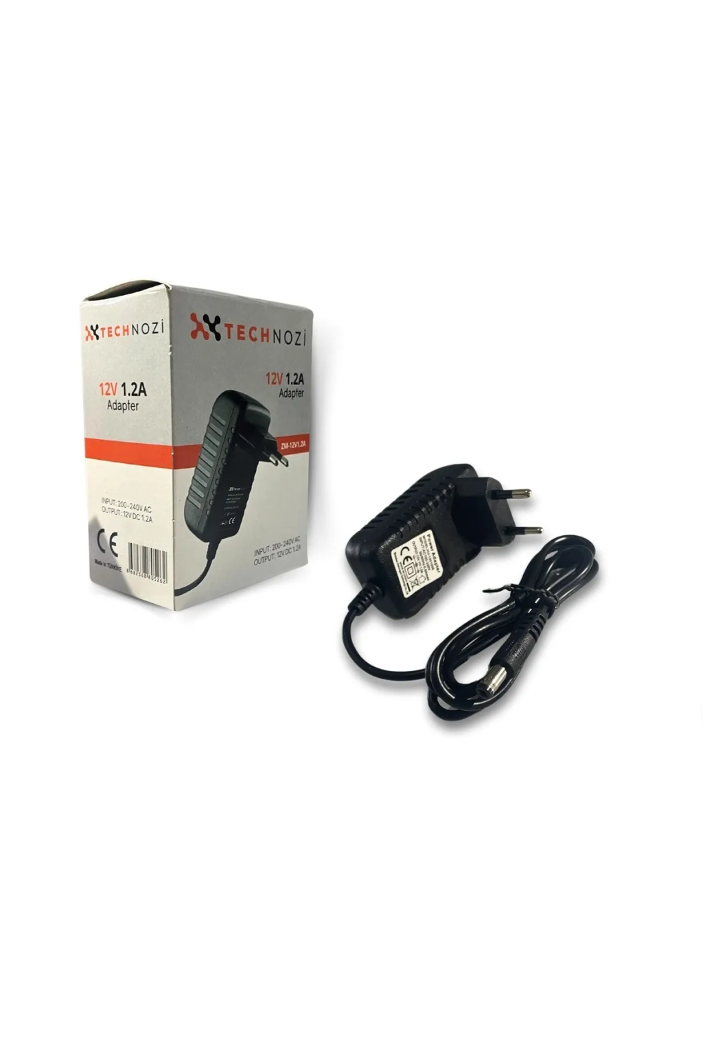 Technozi 12v 1.2 Amper Adaptör- 12 Volt 1.2 A Led - Modem - Mini Uydu - Şerit Led Adaptörü Slim Adaptör