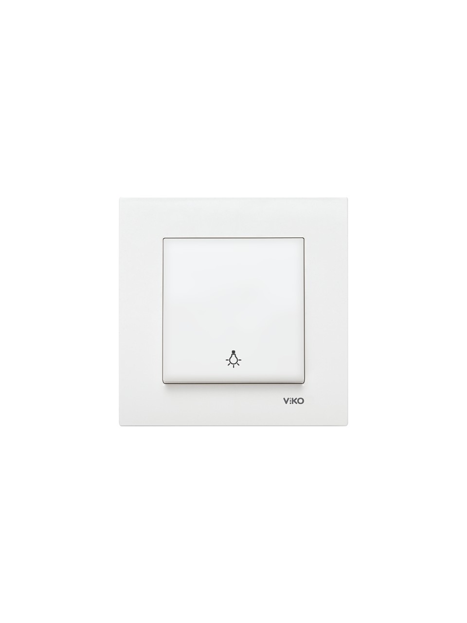 Viko Karre Beyaz Light Anahtar Çelçeve Hariç