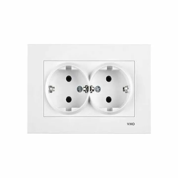 Viko Karre/Meridian Beyaz İkili Topraklı Priz
