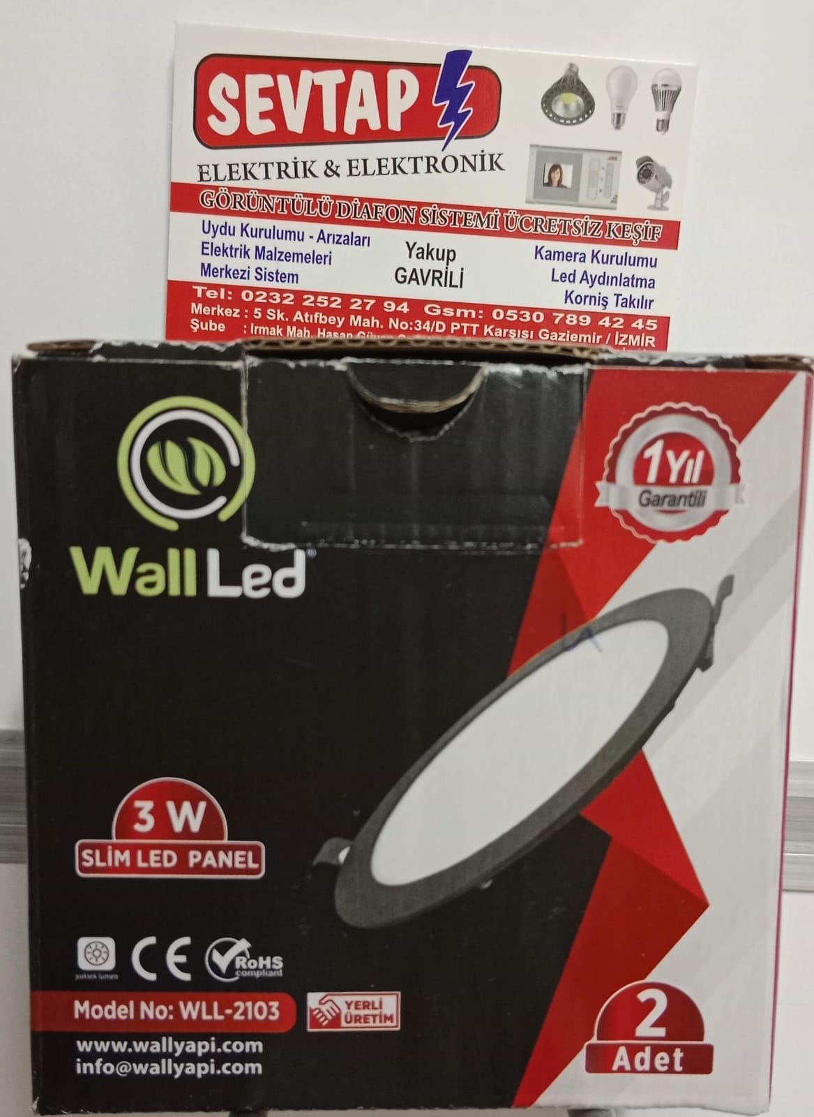 Wallet Sıva Altı Led Spot Beyaz Gövde 3W